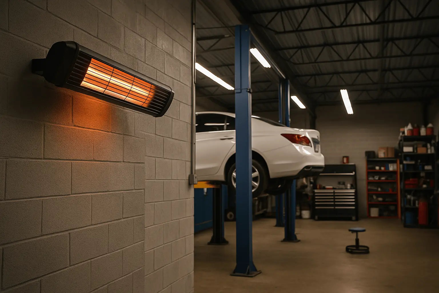 Chauffage Poste de Travail, Garage & Atelier – Infrarouge Professionnel - La Boutique Fargau